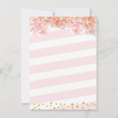 バラ金ゴールドピンクパンプキンベビー散水招待状 招待状 (裏面)