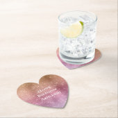 バラ金ゴールドピンクパープルスパークル誕生日 ペーパーコースター (インサイチュ)