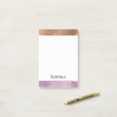 バラ金ゴールドピンクパープルスパークル ポストイット (デスク上)