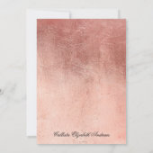 バラ金ゴールドピンクパープルフラワーウォーターカラー誕生日 招待状 (裏面)