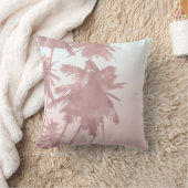 バラ金ゴールドピンクパームズビーチグラデーションパームツリーズシック クッション (ブランケット)