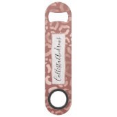 バラ金ゴールドピンクヒョウアニマルプリント スピード栓抜き (正面)