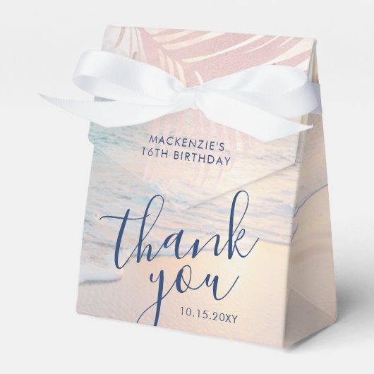 バラ金ゴールドピンクビーチ誕生日 エレガント フェイバーボックス (正面サイド)