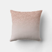 バラ金ゴールドピンクフェイクグリッターリースカスタムモノグラム クッション (裏面)