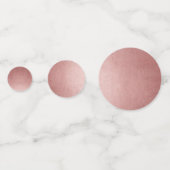 バラ金ゴールドピンクフェイクフォイルデザインあなた自身の大きい コンフェッティ (裏面)