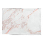 バラ金ゴールドピンクフェイクマーブルカスタムモノグラム 枕カバー (裏面)