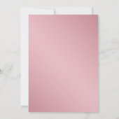 バラ金ゴールドピンクフォイルフレームスウィート16誕生日パーティー 招待状 (裏面)