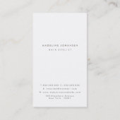 バラ金ゴールドピンクフォイルホワイトストライプ美容師 名刺 (裏面)