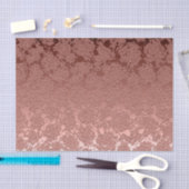 バラ金ゴールドピンクフローラ多肉性パターンメタリック 薄葉紙 (クラフト)