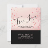 バラ金ゴールドピンクブラックグリッターフォイルルック結婚ズ (正面)