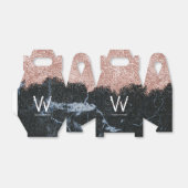 バラ金ゴールドピンクブラックマーブルグリッターダストモノグラム フェイバーボックス (折り畳みなし)