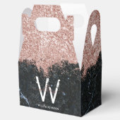 バラ金ゴールドピンクブラックマーブルグリッターダストモノグラム フェイバーボックス (オープン)