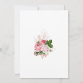 バラ金ゴールドピンクホワイトエレガントフローラ結婚ズ 招待状 (裏面)