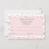 バラ金ゴールドピンクホワイトビジネスギフト証明書 (裏面)