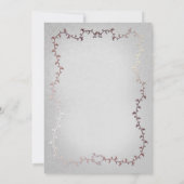 バラ金ゴールドピンクボ葉タニカルポイ結婚トブック 招待状 (裏面)