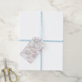 バラ金ゴールドピンクマーブルシモダンックトレンディーパーティー ギフトタグ (より糸付き)