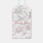 バラ金ゴールドピンクマーブルシモダンックトレンディーパーティー ギフトタグ (正面)