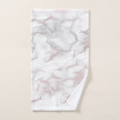 バラ金ゴールドピンクマーブルシモダンックトレンディー バスタオルセット (ハンドタオル)