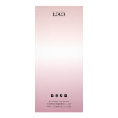 バラ金ゴールドピンクミニマリストロゴサービスの価格表 ラックカード (裏面)