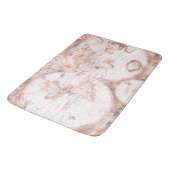 バラ金ゴールドピンクメタルグリッターアンティークワールドマップ バスマット (アングル)