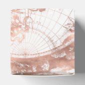 バラ金ゴールドピンクメタルグリッターアンティークワールドマップ フェイバーボックス (上部)