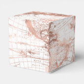 バラ金ゴールドピンクメタルグリッターアンティークワールドマップ フェイバーボックス (裏面サイド)