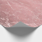 バラ金ゴールドピンクモダントレンディーグラムマーブルシック ラッピングペーパー (角)