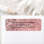 バラ金ゴールドピンクモダントレンディーグラムマーブルシック ラベル (インサイチュ)