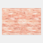 バラ金ゴールドピンクユニコーンスパークル ラッピングペーパーシート (正面3)