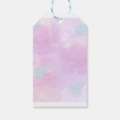 バラ金ゴールドピンクリリーモダンフローラブライダルシャワー ギフトタグ (裏面)