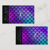 バラ金ゴールドピンクレインボーマーメイド美容師 名刺 (正面/裏面)