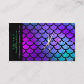 バラ金ゴールドピンクレインボーマーメイド美容師 名刺 (裏面)
