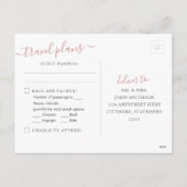 バラ金ゴールドピンクワールドマップとハートRSVPポストカード シーズンポストカード (裏面)