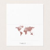 バラ金ゴールドピンクワールドマップワンドルスト座席表 名刺 (外部フラット)