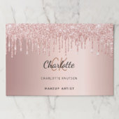 バラ金ゴールドピンク事業紙ランチョンマット ペーパーパッド (正面)