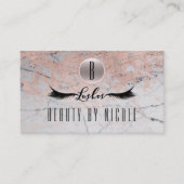 バラ金ゴールドピンク大理石まぶし顧客ロイヤリティカード ロイヤリティカード (正面)