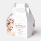 バラ金ゴールドピンク書道キンセアニェラパーティー フェイバーボックス (裏面サイド)