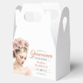 バラ金ゴールドピンク書道キンセアニェラパーティー フェイバーボックス (オープン)