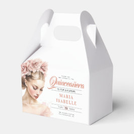 バラ金ゴールドピンク書道キンセアニェラパーティー フェイバーボックス