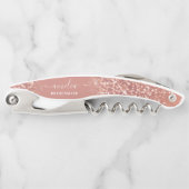 バラ金ゴールドピンク書道花嫁メイド名特典 ソムリエナイフ (正面)