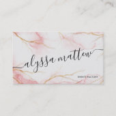 バラ金ゴールドピンク水色グリッター光沢のあるカスタム 名刺 (正面)