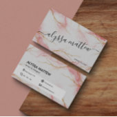 バラ金ゴールドピンク水色グリッター光沢のあるカスタム 名刺