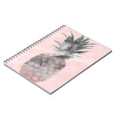 バラ金ゴールドピンク熱帯夏パイナップルグラム ノートブック (左側)