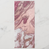 バラ金ゴールドピンク白色彩の鮮やか抽象芸術大理石 メニュー (裏面)