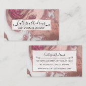 バラ金ゴールドピンク白色彩の鮮やか抽象芸術大理石 名刺 (正面/裏面)