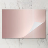 バラ金ゴールドピンク箔ガーリー紙ランチョンマット ペーパーパッド (折り畳み)