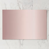 バラ金ゴールドピンク箔ガーリー紙ランチョンマット ペーパーパッド (正面)