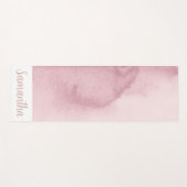 バラ金ゴールドピンク絞り染め名前をカスタムする ヨガマット (正面(横))