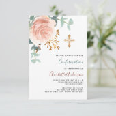 バラ金ゴールドピンク緑金ゴールド交差確認 招待状 (スタンド正面)