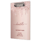 バラ金ゴールドピンク美しいサロン事業 クリップボード (左)